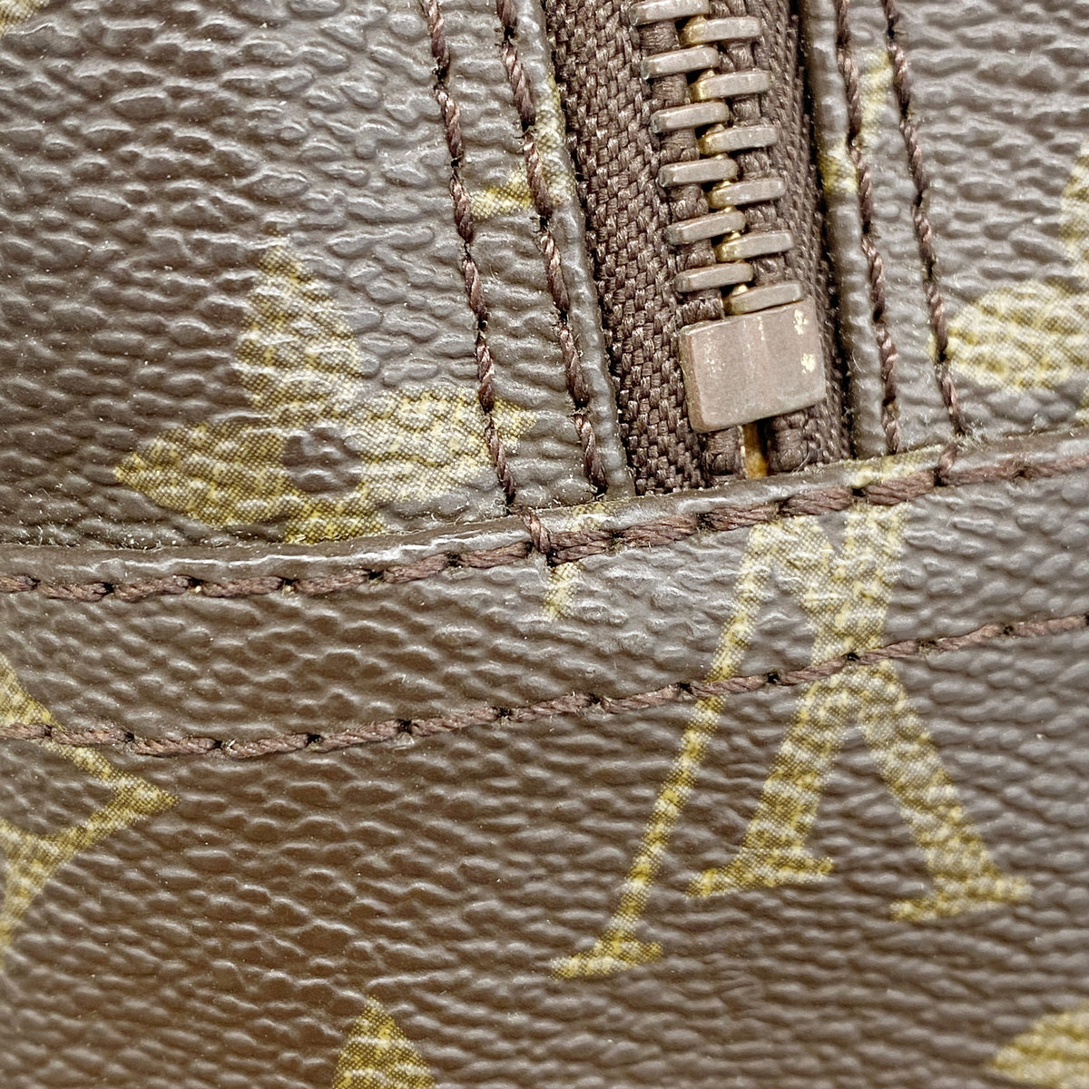 【6he4752】ルイヴィトン ポーチ モノグラム トゥルーストワレット28 M47522 ブラウン【中古】レディース