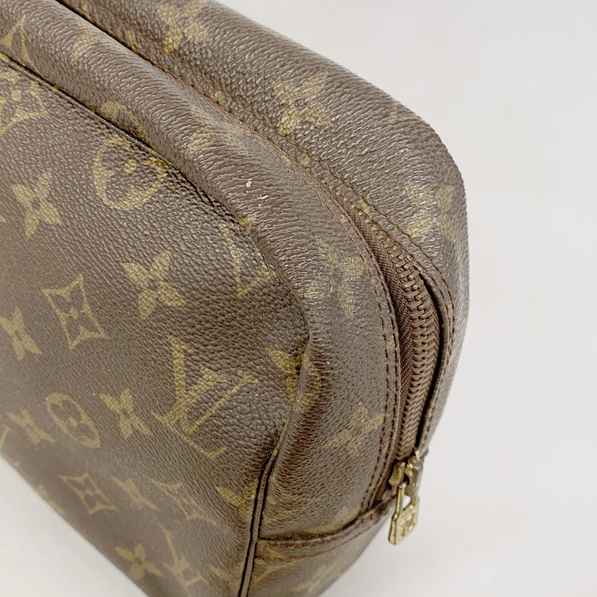 【6he4752】ルイヴィトン ポーチ モノグラム トゥルーストワレット28 M47522 ブラウン【中古】レディース