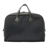 【6he4766】エルメス ブリーフケース ヴィクトリア2H12 トリヨンクレマンス トワルオフィシエ ブラック シルバー金具 D刻印【中古】メンズ