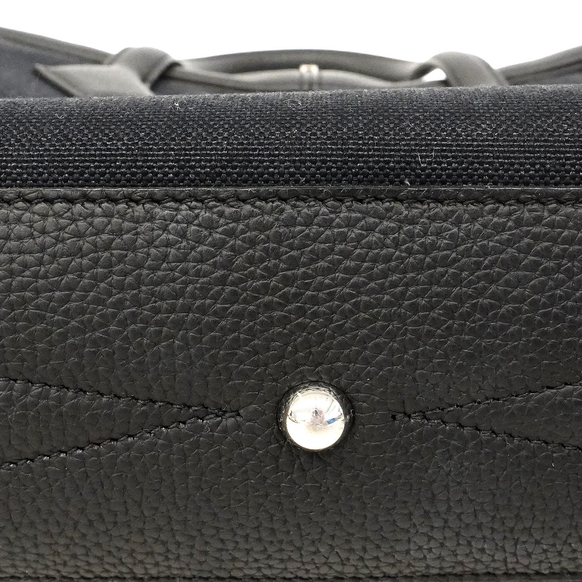 【6he4766】エルメス ブリーフケース ヴィクトリア2H12 トリヨンクレマンス トワルオフィシエ ブラック シルバー金具 D刻印【中古】メンズ