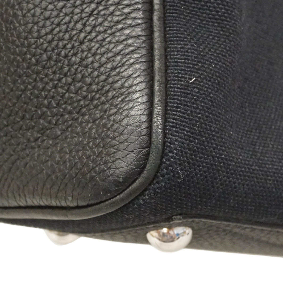 【6he4766】エルメス ブリーフケース ヴィクトリア2H12 トリヨンクレマンス トワルオフィシエ ブラック シルバー金具 D刻印【中古】メンズ