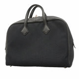 【6he4766】エルメス ブリーフケース ヴィクトリア2H12 トリヨンクレマンス トワルオフィシエ ブラック シルバー金具 D刻印【中古】メンズ