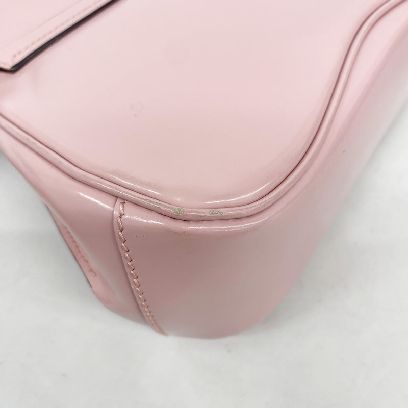 【6he4772-k】グッチ ハンドバッグ バンブー 353522 レザー ピンク シルバー金具【中古】レディース