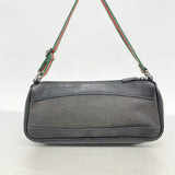 【6he4774-k】グッチ ハンドバッグ シェリーライン 92820 デニム ブラック シルバー金具【中古】レディース
