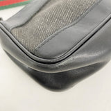 【6he4774-k】グッチ ハンドバッグ シェリーライン 92820 デニム ブラック シルバー金具【中古】レディース