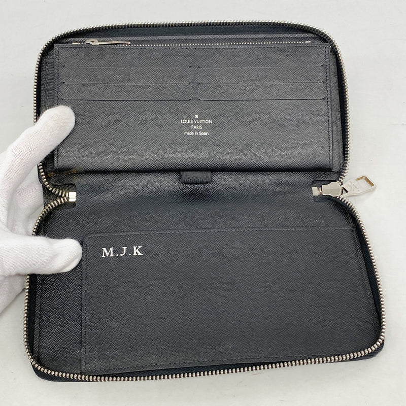 【6he4779-k】ルイヴィトン 長財布 ダミエ・グラフィット ジッピーオーガナイザー N63077 ブラック【中古】メンズ