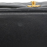 【6he4780】シャネル ショルダーバッグ ダイアナ チェーンショルダー キャビアスキン ブラック ゴールド金具【中古】レディース