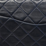 【6he4782】シャネル ショルダーバッグ マトラッセ Wフラップ Wチェーン ラムスキン ブラック ゴールド金具【中古】レディース