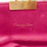 【6he4787】クリスチャンディオール ショルダーバッグ カナージュ レザー ピンク ゴールド金具【中古】レディース