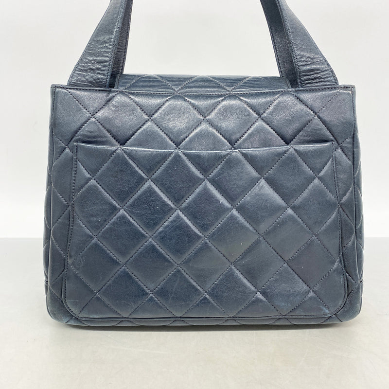 【6he4799-k】シャネル ハンドバッグ マトラッセ ラムスキン ブラック ゴールド金具【中古】レディース