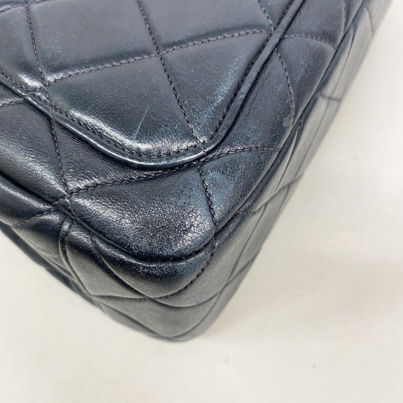 【6he4799-k】シャネル ハンドバッグ マトラッセ ラムスキン ブラック ゴールド金具【中古】レディース