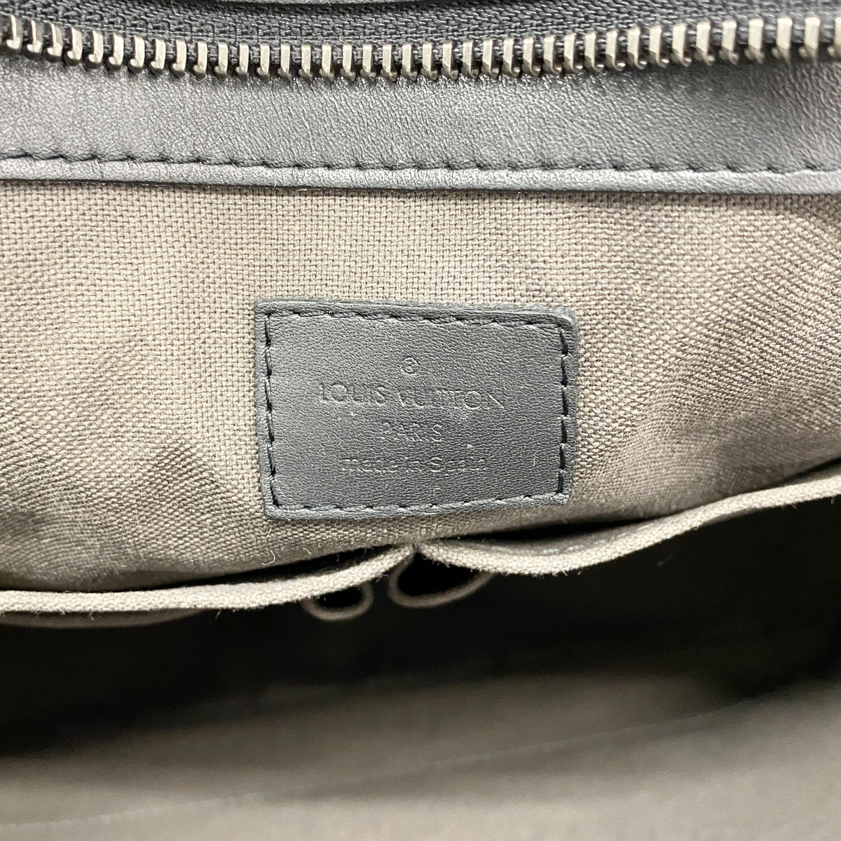 【6he4801-k】ルイヴィトン トートバッグ ダミエ・アンフィニ タダオPM N41269 オニキス 【中古】メンズ