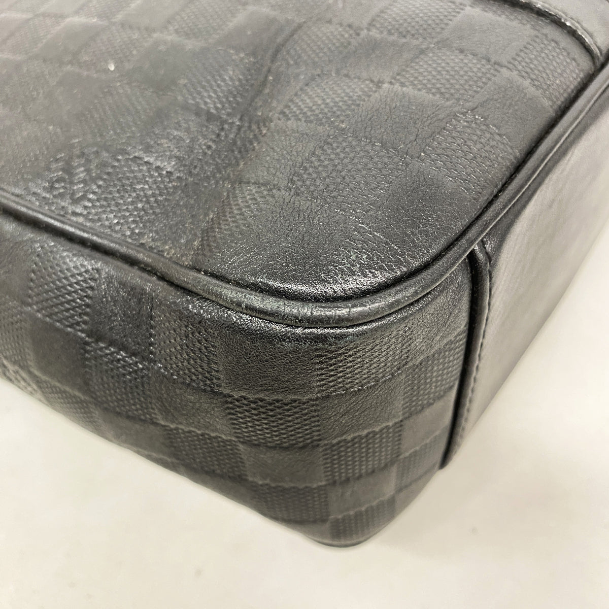 【6he4801-k】ルイヴィトン トートバッグ ダミエ・アンフィニ タダオPM N41269 オニキス 【中古】メンズ