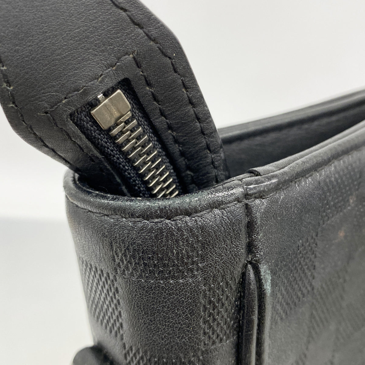 【6he4801-k】ルイヴィトン トートバッグ ダミエ・アンフィニ タダオPM N41269 オニキス 【中古】メンズ