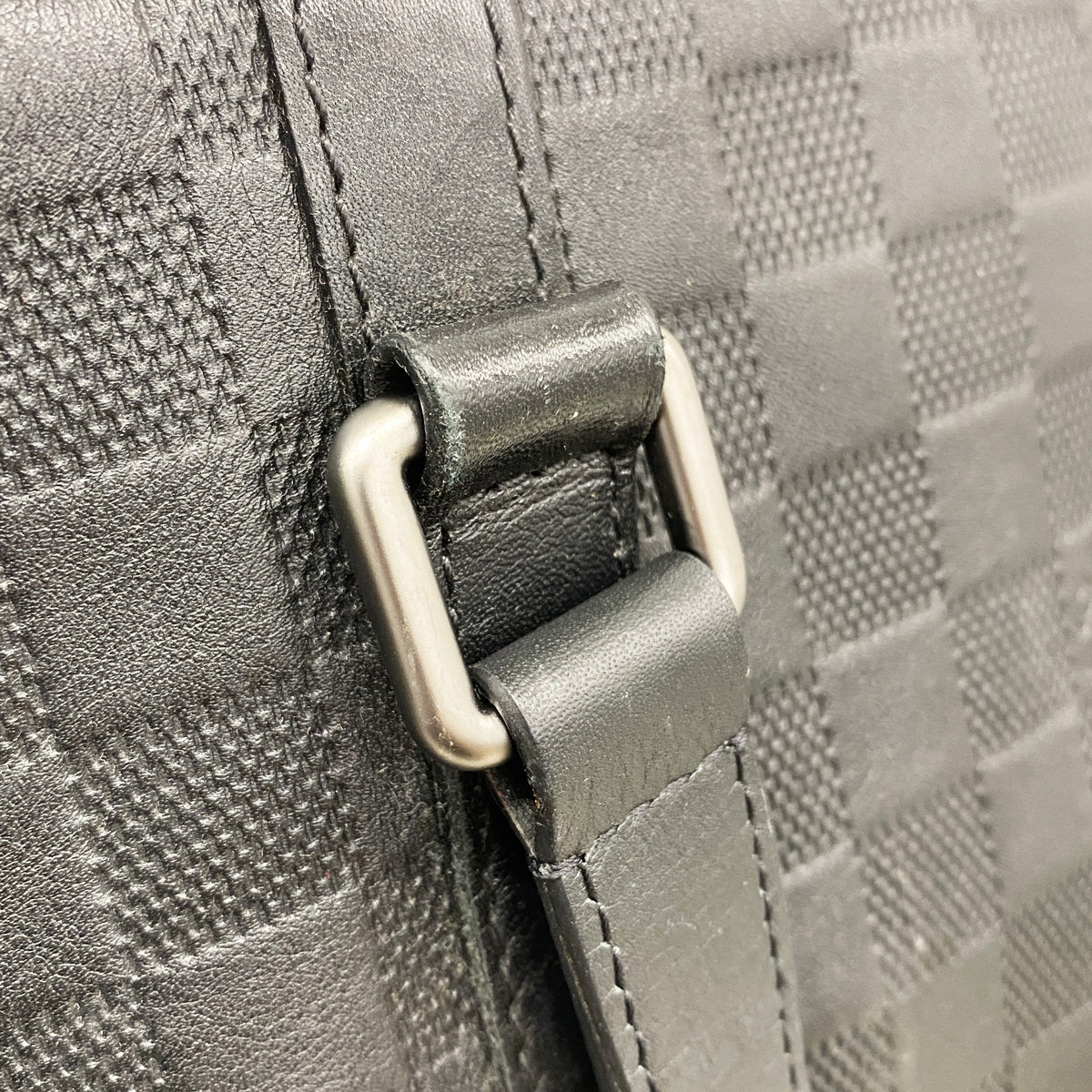 【6he4801-k】ルイヴィトン トートバッグ ダミエ・アンフィニ タダオPM N41269 オニキス 【中古】メンズ