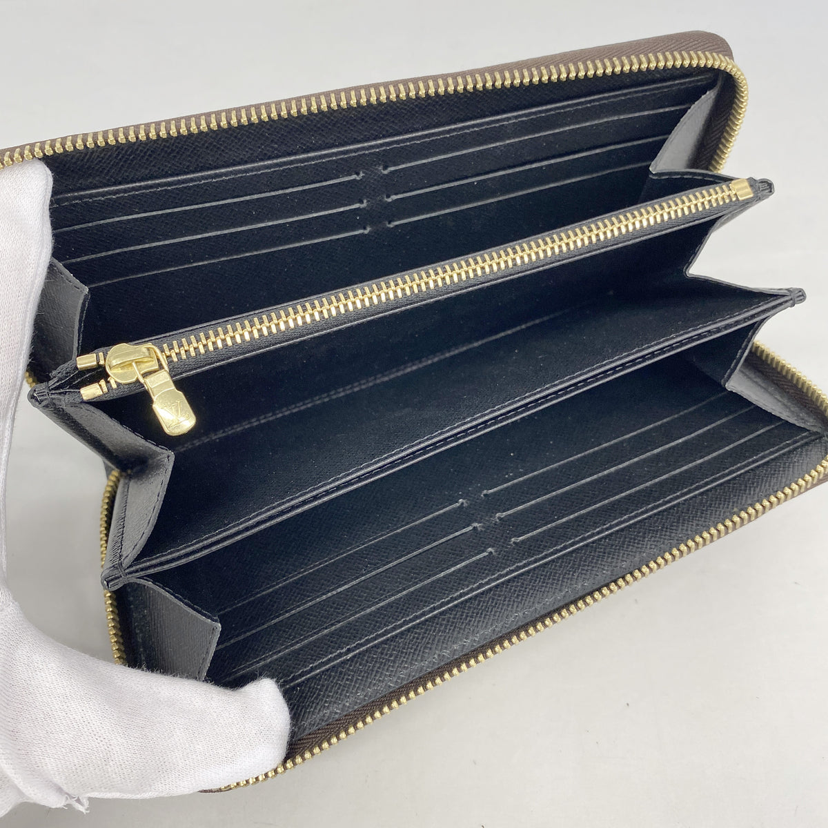 【6he4823】ルイヴィトン 長財布 モノグラム･ジャイアントリバース ジッピーウォレット M69353 ブラウン【中古】レディース