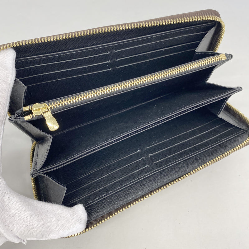 【6he4823】ルイヴィトン 長財布 モノグラム･ジャイアントリバース ジッピーウォレット M69353 ブラウン【中古】レディース