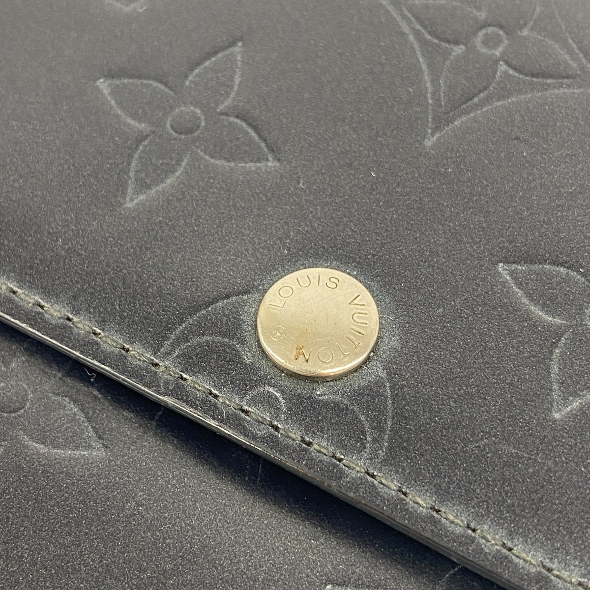 【6he4824】ルイヴィトン 長財布 モノグラム・マット ポシェットポルトモネクレディ M65102 ブルー【中古】レディース