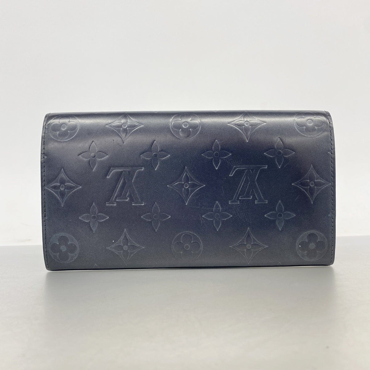 【6he4824】ルイヴィトン 長財布 モノグラム・マット ポシェットポルトモネクレディ M65102 ブルー【中古】レディース