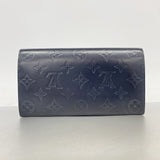 【6he4824】ルイヴィトン 長財布 モノグラム・マット ポシェットポルトモネクレディ M65102 ブルー【中古】レディース