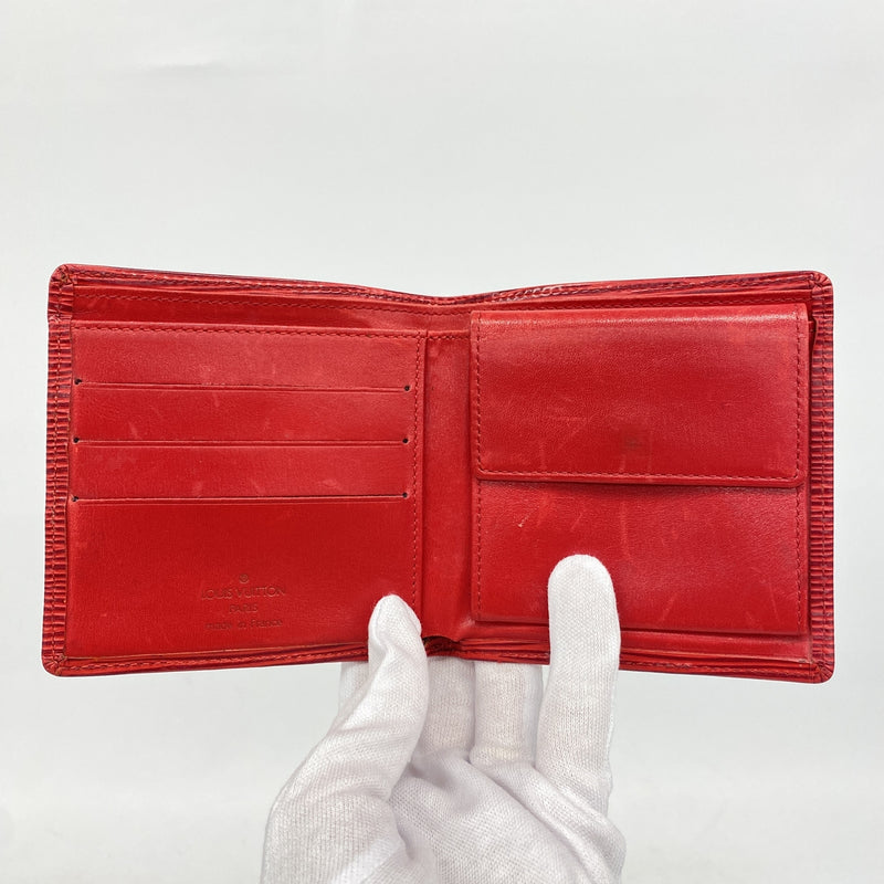 【6he4825】ルイヴィトン 財布 エピ ポルトビエカルトクレディモネ M63547 カスティリアンレッド【中古】メンズ