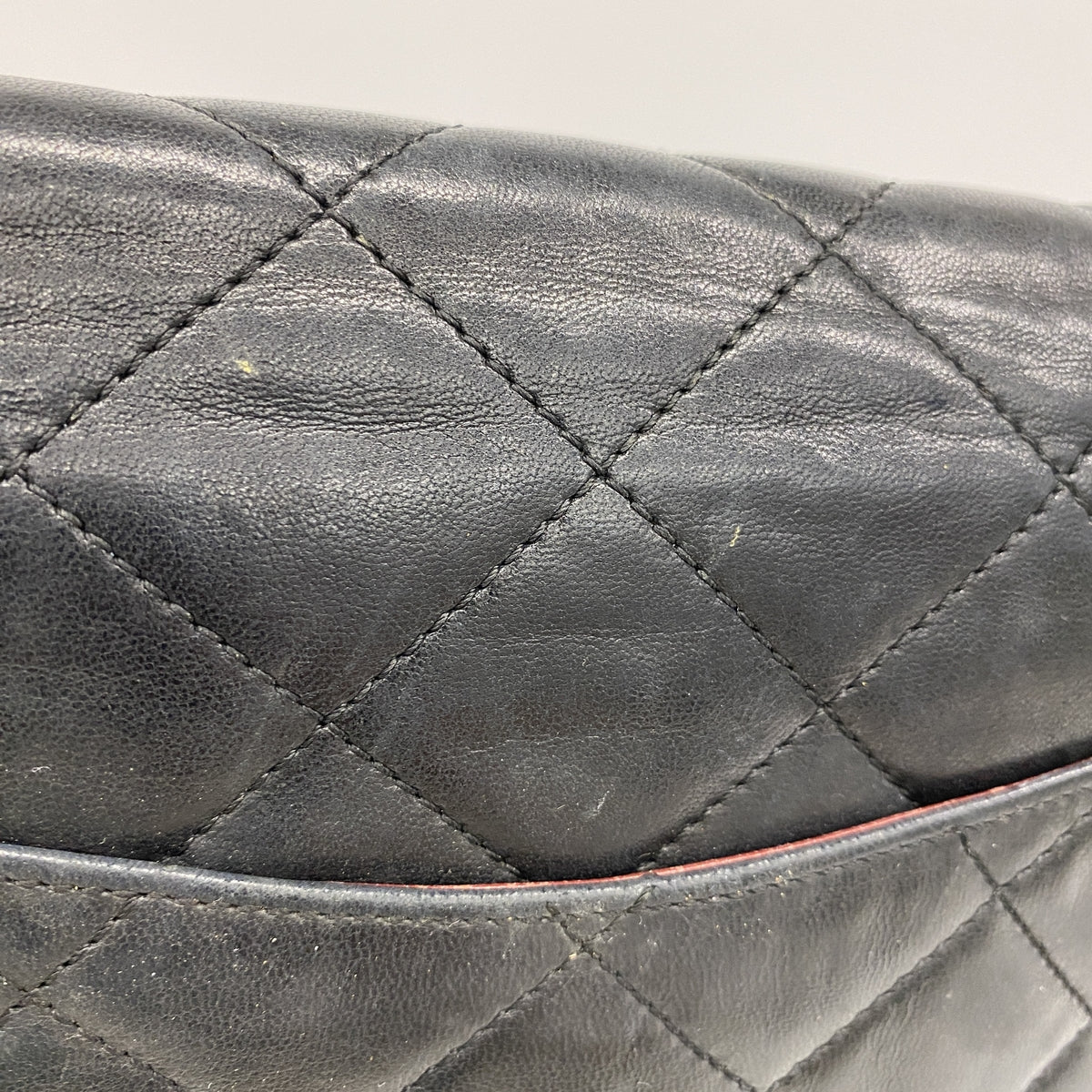 【6he4826】シャネル ショルダーバッグ マトラッセ/パリ限定 Wフラップ Wチェーン ラムスキン ブラック ゴールド/シルバー金具【中古】レディース