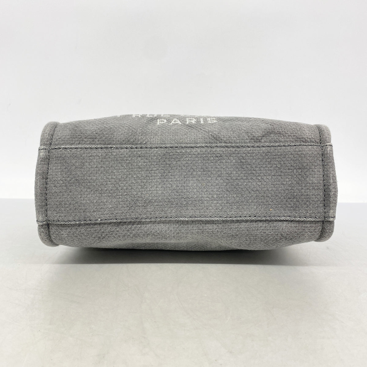 【6he4829】シャネル チェーントート ドーヴィル キャンバス グレー シルバー金具【中古】レディース