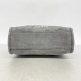 【6he4829】シャネル チェーントート ドーヴィル キャンバス グレー シルバー金具【中古】レディース