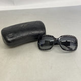 【6he4837】シャネル サングラス 5146-A プラスチック ブラック シルバー金具【中古】レディース