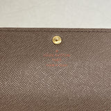 【6he4838】ルイヴィトン 長財布 ダミエ ポシェットポルトモネクレディ N61724 エベヌ【中古】レディース
