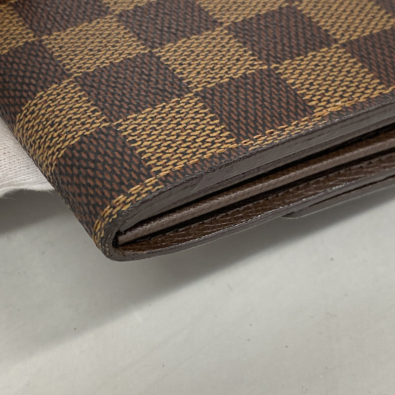 【6he4838】ルイヴィトン 長財布 ダミエ ポシェットポルトモネクレディ N61724 エベヌ【中古】レディース