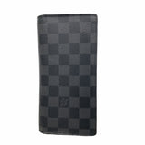 【6he4850】ルイヴィトン 長財布 ダミエ・グラフィット ポルトフォイユブラザ N62665 ブラック【中古】メンズ