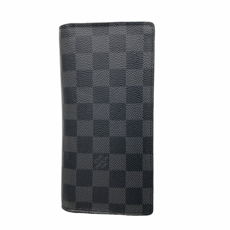 【6he4850】ルイヴィトン 長財布 ダミエ・グラフィット ポルトフォイユブラザ N62665 ブラック【中古】メンズ