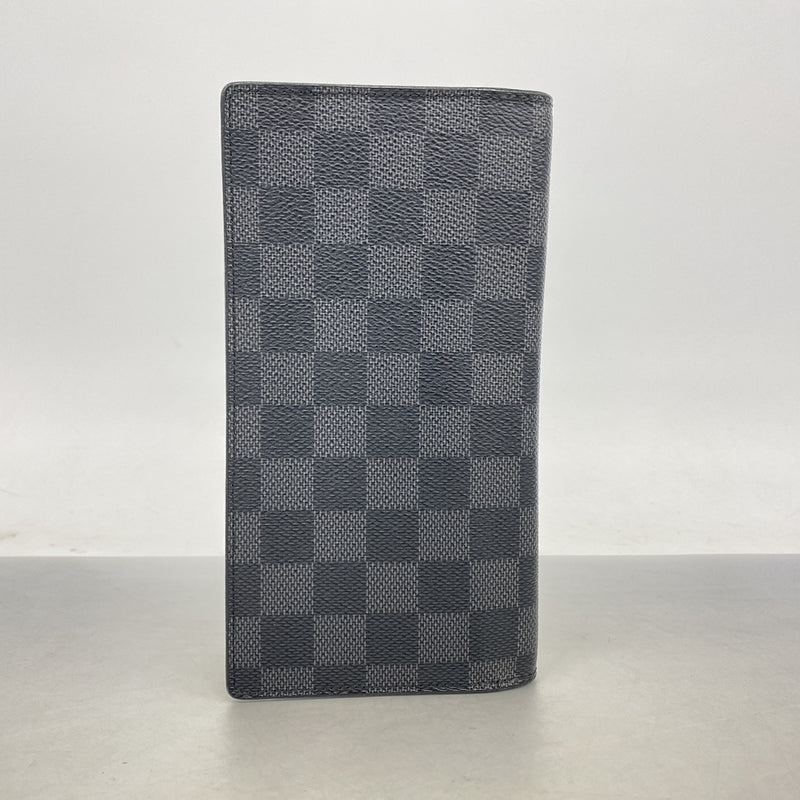 【6he4850】ルイヴィトン 長財布 ダミエ・グラフィット ポルトフォイユブラザ N62665 ブラック【中古】メンズ
