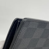 【6he4850】ルイヴィトン 長財布 ダミエ・グラフィット ポルトフォイユブラザ N62665 ブラック【中古】メンズ