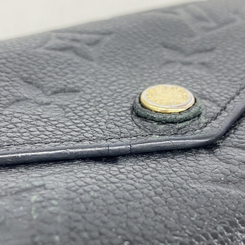 【6he4851】ルイヴィトン 三つ折り財布 モノグラム・アンプラント ポルトフォイユキュリユーズコンパクト M60568 ノワール【中古】レディース