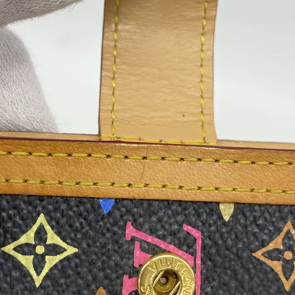【6he4853】ルイヴィトン 手帳カバー モノグラム・マルチカラー アジェンダPM R20895 ノワール【中古】レディース
