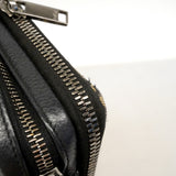 【6he4855】クリスチャンディオール ショルダーバッグ キャンバス ブラック シルバー金具【中古】レディース