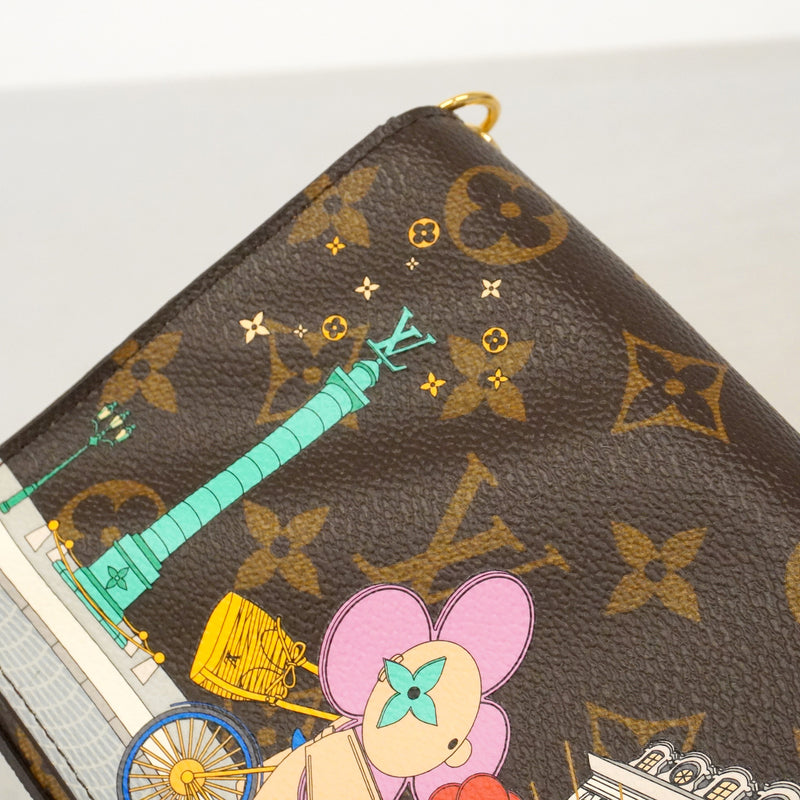 【6he4861】ルイヴィトン ショルダーウォレット モノグラム ヴィヴィエンヌ ポシェットフェリシー M81545 ブラウン【中古】レディース