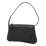 【6he4866】グッチ ポーチ 272381 デニム ブラック シルバー金具【中古】レディース