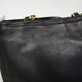 【6he4867】シャネル チェーントート ラムスキン ブラック ゴールド金具【中古】レディース