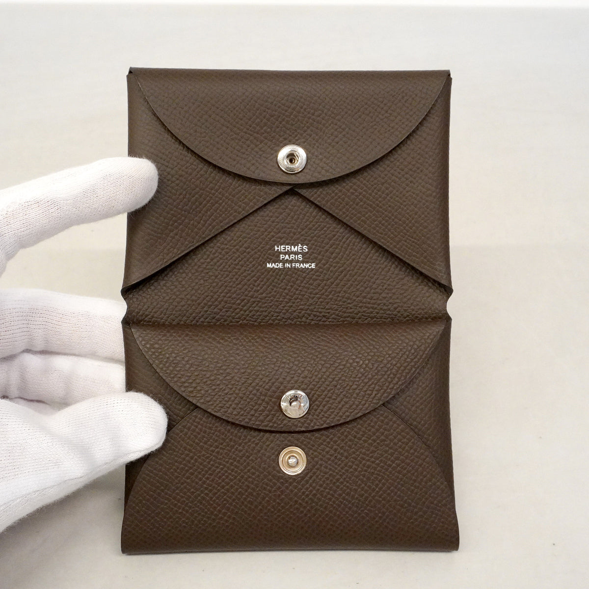 【6he4873】エルメス コインケース カルヴィデュオ ヴォーエプソン エコルセ シルバー金具 B刻印【中古】メンズ レディース ユニセックス