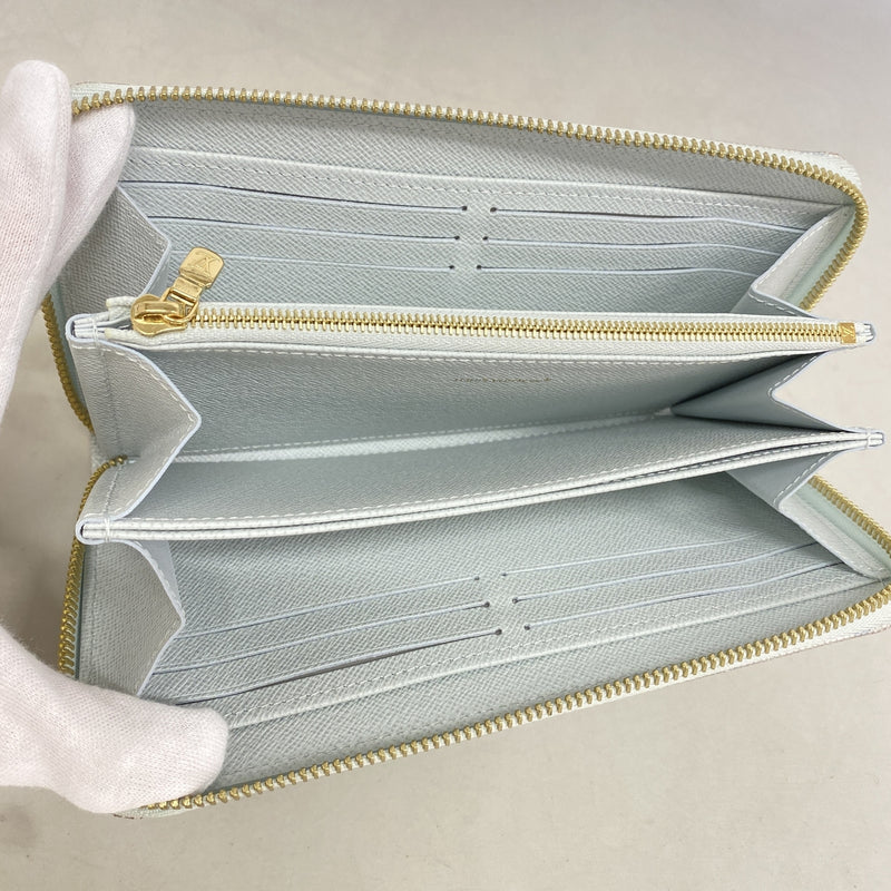【6he4892】ルイヴィトン 長財布 モノグラム ジッピーウォレット M27686 ブルークーリエ【中古】レディース