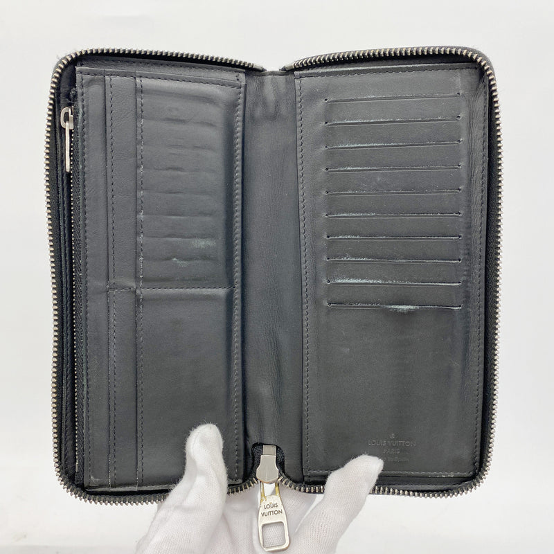 【6he4899】ルイヴィトン 長財布 ダミエ・アンフィニ ジッピーウォレットヴェルティカル N63548 オニキス【中古】メンズ