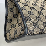 【6he4905】グッチ ハンドバッグ GGキャンバス/ジャッキー 002 1067 キャンバス ブラウン ブラック シャンパンゴールド金具【中古】レディース
