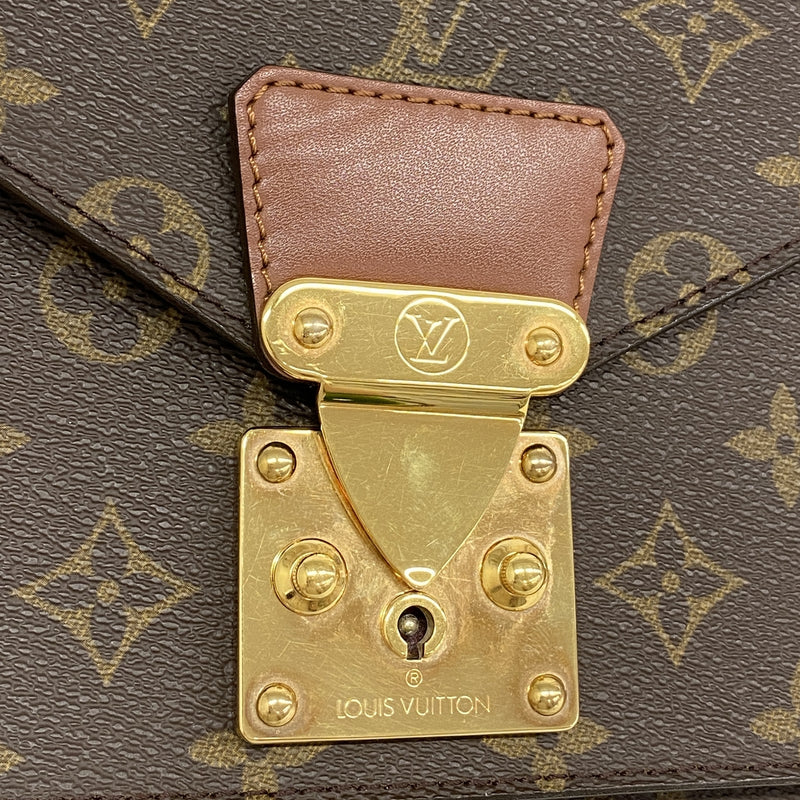 【6he4910】ルイヴィトン ハンドバッグ モノグラム モンソー26 M51187 ブラウン 2wayバッグ【中古】レディース