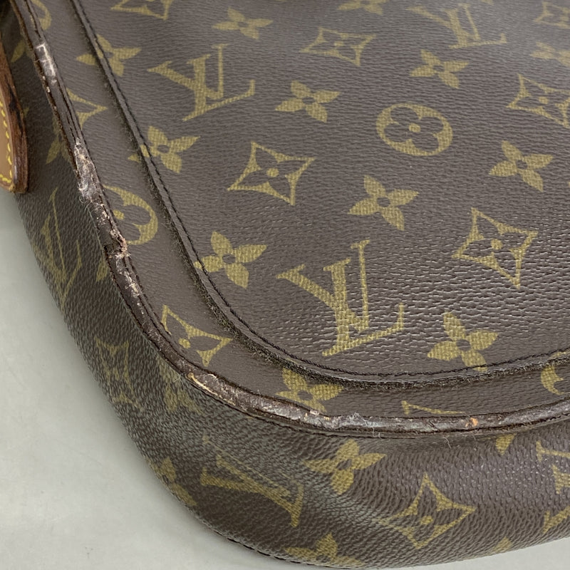 【6he4917】ルイヴィトン ショルダーバッグ モノグラム サンクルーGM M51242 ブラウン【中古】レディース