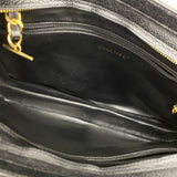 【6he4924】シャネル トートバッグ トリプルココ キャビアスキン ブラック ゴールド金具【中古】レディース