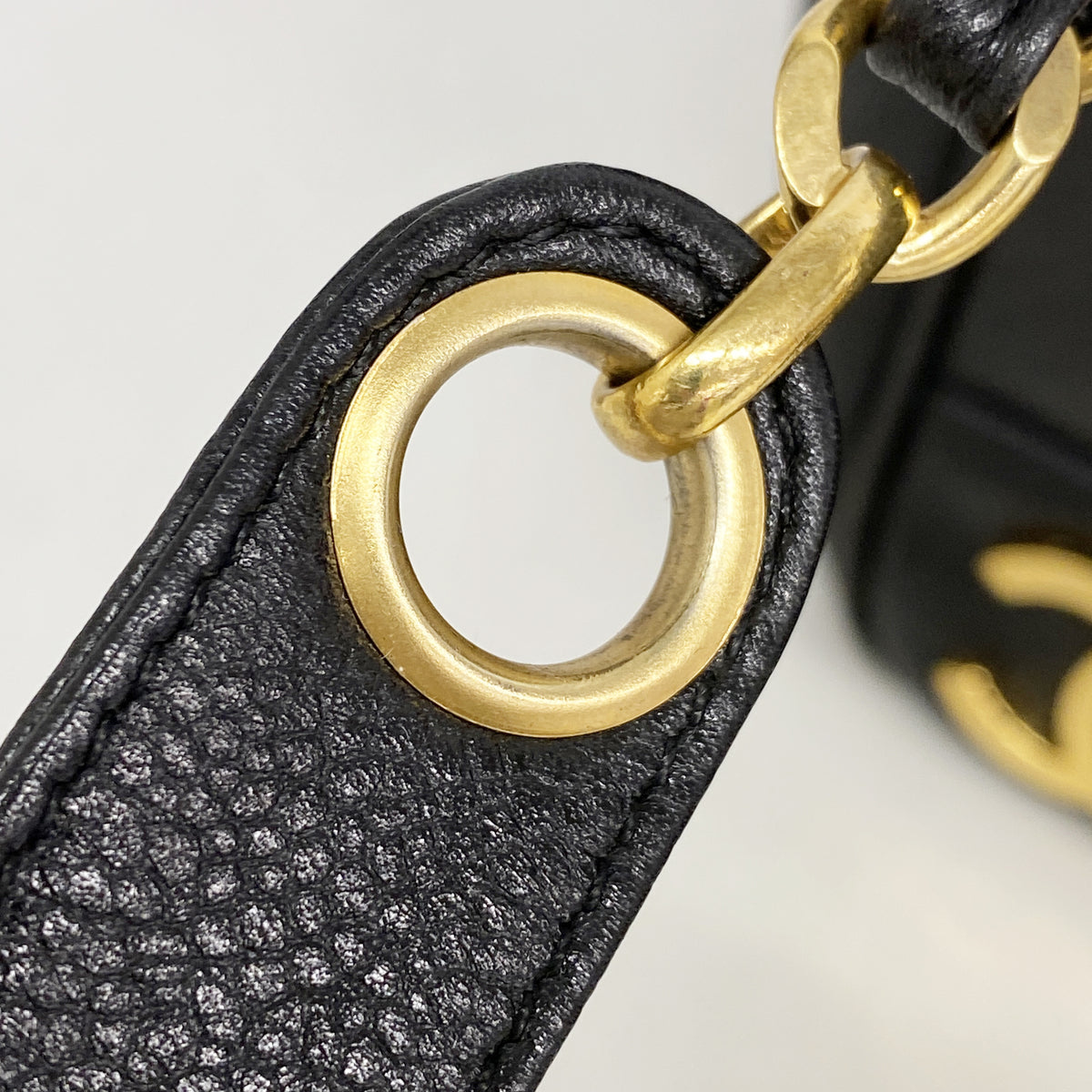 【6he4924】シャネル トートバッグ トリプルココ キャビアスキン ブラック ゴールド金具【中古】レディース