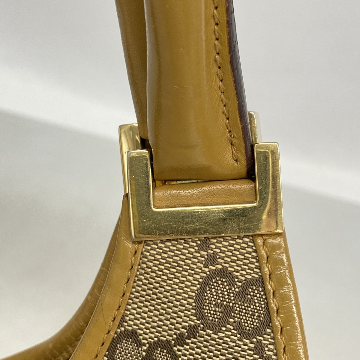 【6he4944】グッチ ハンドバッグ GGキャンバス/ジャッキー 002 1067 キャンバス ブラウン シルバー金具【中古】レディース